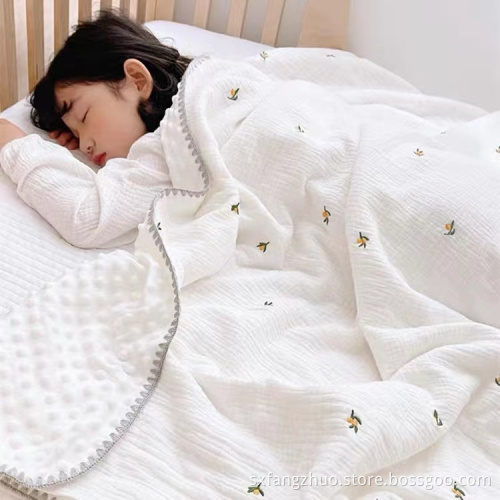 soft new born flannel dot minky baby blanket